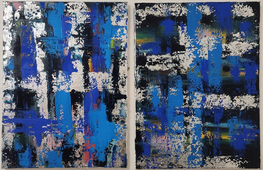 The Reason is Blue, Blue is the Reason (diptych)